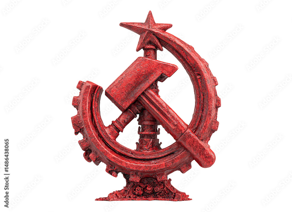 Naklejka premium Red iron Communism