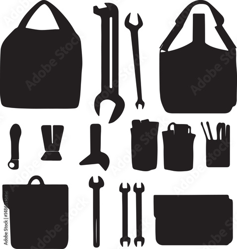 Silhouette Tool Set: Hand Tools, Wrenches, Bags, and Workshop Gear