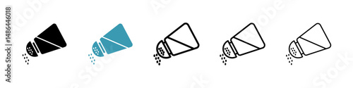 Salt shaker icon. Thin lines isolated