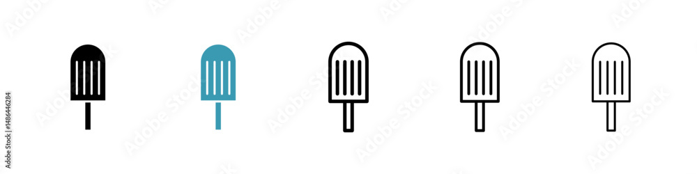 Popsicle icon. Thin lines isolated Popsicle icon. Thin lines isolated