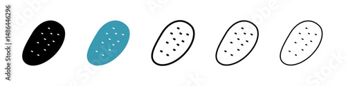Potato icon. Thin lines isolated
