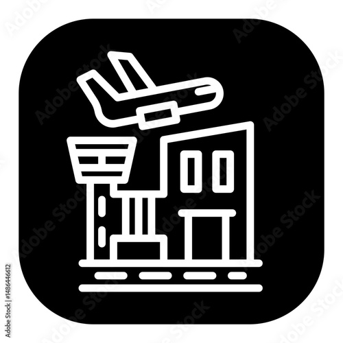 Airport Building Vector Icons