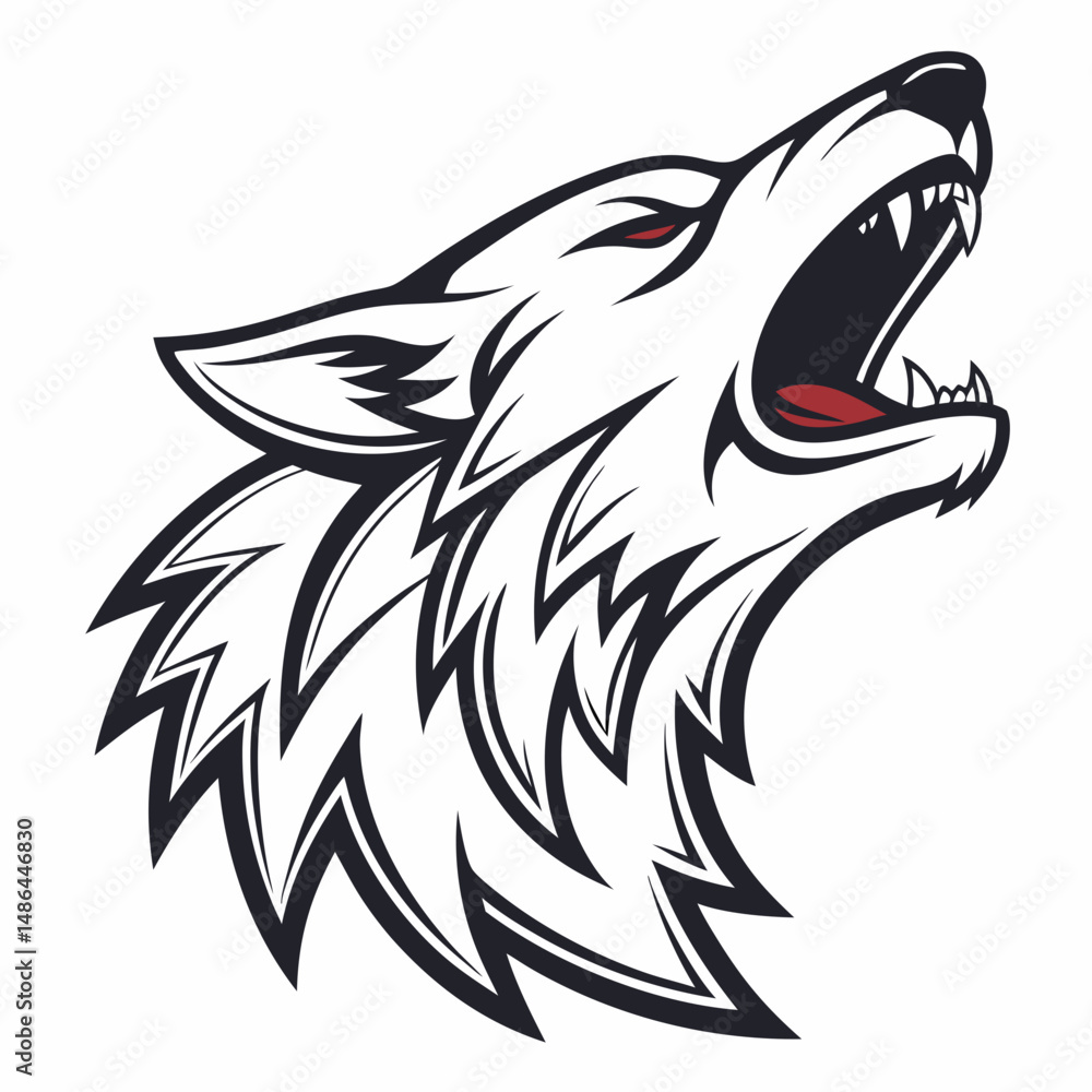 custom made wallpaper toronto digitalAlpha Wolf Mascot Logo for eSports and Sports Teams