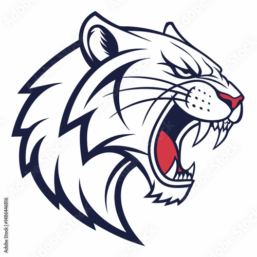 Wallpaper Mural Roaring Tiger Mascot Logo in Dynamic Sports Style Torontodigital.ca