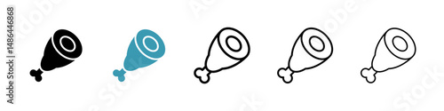 Meat icon. Thin lines isolated