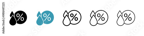 Humidity icon. Thin lines isolated