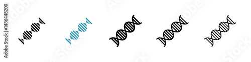 DNA icon. Thin lines isolated