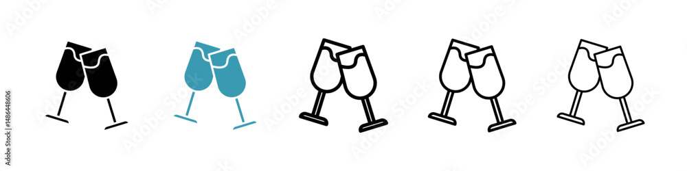 Champagne Glass icon. Thin lines isolated Champagne Glass icon. Thin lines isolated