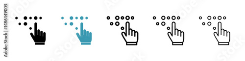 Braille icon. Thin lines isolated
