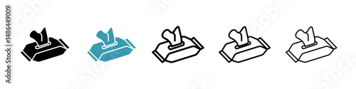 Box tissue icon. Thin lines isolated