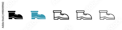 Boot icon. Thin lines isolated