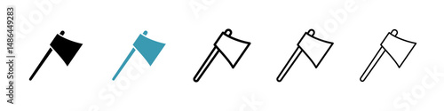 Axe icon. Thin lines isolated