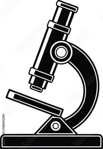 Microscope Silhouette SVG | Science Lab Equipment Clipart for Cricut & Silhouette