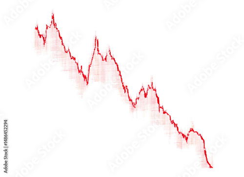 Simple red downtrend graph