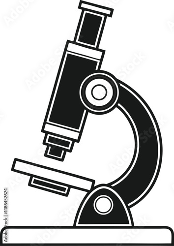Microscope Silhouette SVG | Science Lab Equipment Clipart for Cricut & Silhouette