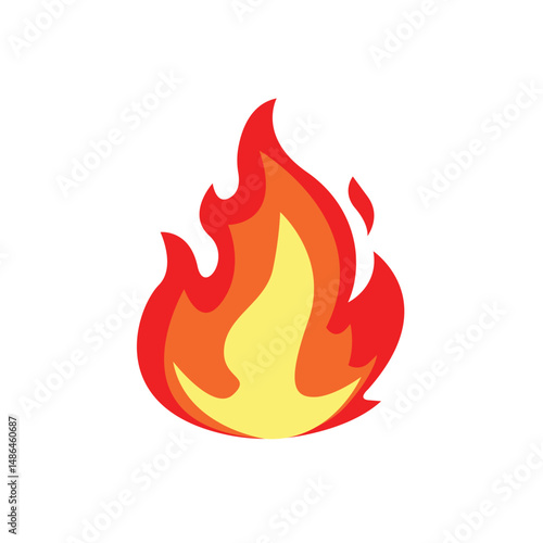 fire lit flame bonfire vector symbol sign icon warning emoji illustration