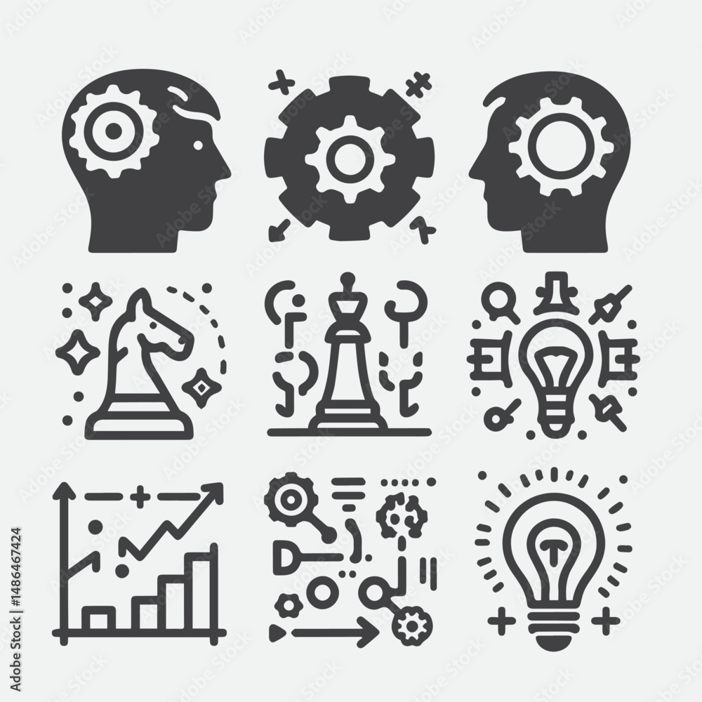 competitor analysis KPI business idea time anagement innovation strategy leadership business model startup strategy brainstorming quarterly planning executive scalable business investor Icon Set competitor analysis KPI business idea time anagement innovation strategy leadership business model startup strategy brainstorming quarterly planning executive scalable business investor Icon Set