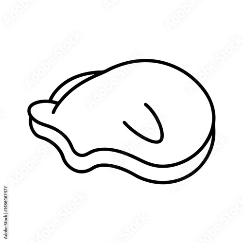 Food Grade Meat Outline Vector Illustration