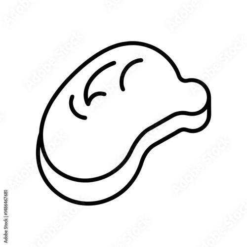Fresh Meat Outline Vector Illustration