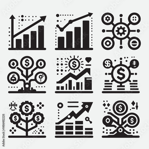  competitor analysis KPI business idea time anagement innovation strategy leadership business model startup strategy brainstorming quarterly planning executive scalable business investor Icon Set