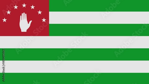 abkhazia flag with animated light sweep