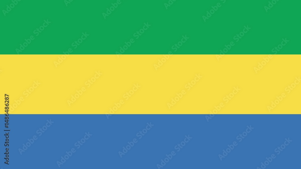 gabon flag with animated light sweep gabon flag with animated light sweep