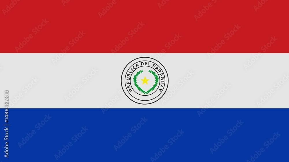 paraguay flag with animated light sweep