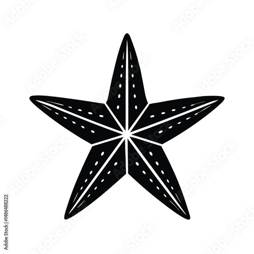 Black starfish icon ocean sea animal design
