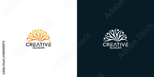 People Family logo design vector