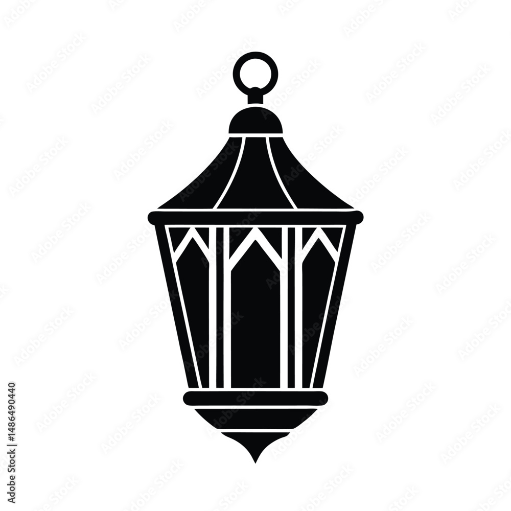 Elegant black lantern ramadan islamic design Elegant black lantern ramadan islamic design