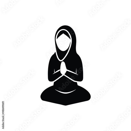 Muslim woman praying peaceful meditation islam faith