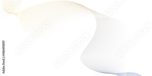 Abstract wave lines dynamic flowing smooth colorful  on white background, technology curve lines isolated background. illustration design element in concept of music, party, wallpaper,  banner, flyers