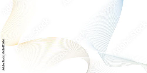 Abstract wave lines dynamic flowing smooth colorful  on white background, technology curve lines isolated background. illustration design element in concept of music, party, wallpaper,  banner, flyers