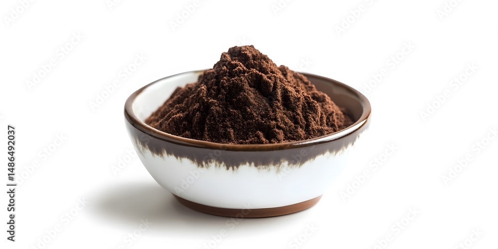Cocoa Powder in Bowl, Dark Brown Powder, Natural Cocoa, Organic Cocoa, Dessert Ingredient, Baking Ingredient, Chocolate Powder, Sweet Treat, Food Photography, Studio Shot, White Background Cocoa Powder in Bowl, Dark Brown Powder, Natural Cocoa, Organic Cocoa, Dessert Ingredient, Baking Ingredient, Chocolate Powder, Sweet Treat, Food Photography, Studio Shot, White Background
