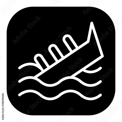 Boat Sink Vector Icons