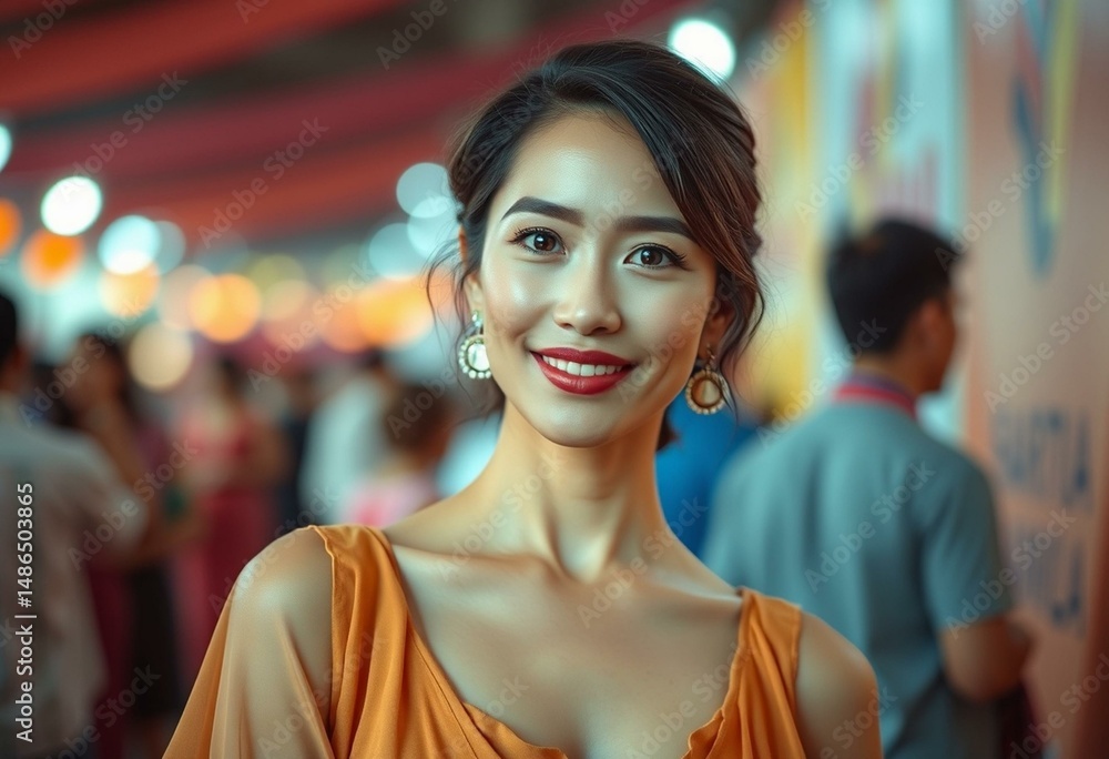 Obraz premium Portrait of a transgender woman at a cultural event
