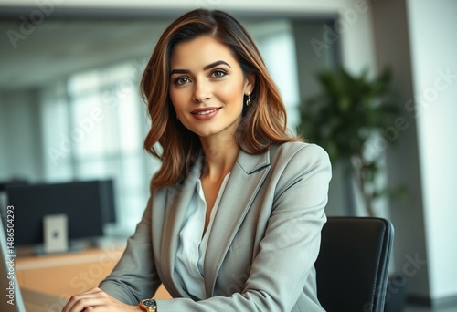 Free Download Professional female executive in a modern office setting - GFXLoad