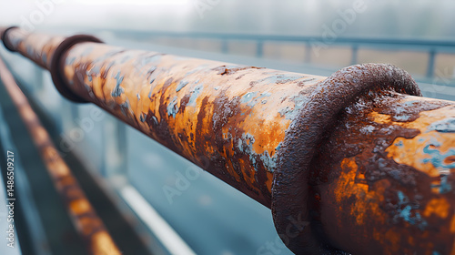 severely corroded metallic pipe