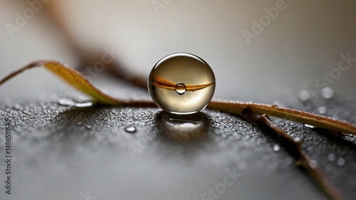 close up of a drop of water