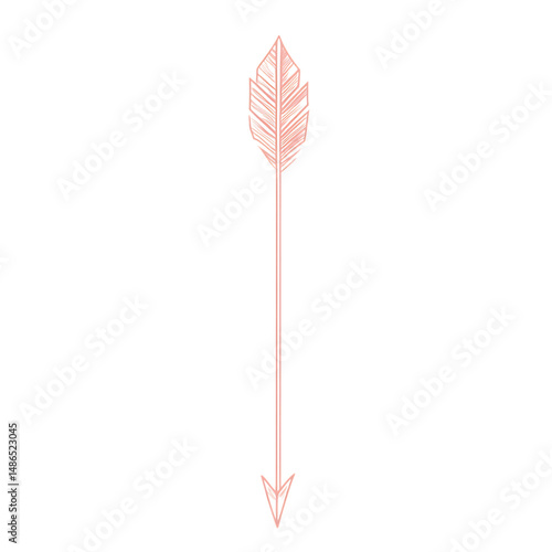 Minimalistic Arrow with Precise Linework in Powder Isolated on Transparent Background