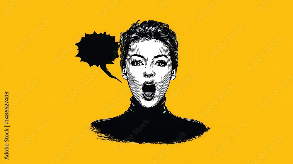 Courageous girl shouting strong vector illustration Courageous girl shouting strong vector illustration