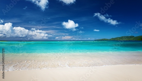 Wallpaper Mural tropical beach with blue sky Torontodigital.ca