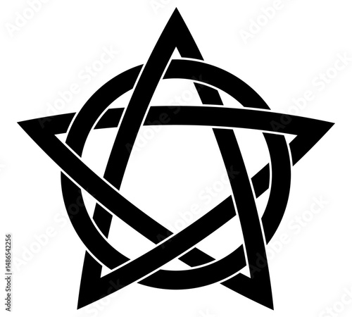 pentagram symbol vector white background for icon web wallpaper tattoo symbol religion logo. vector illustration
