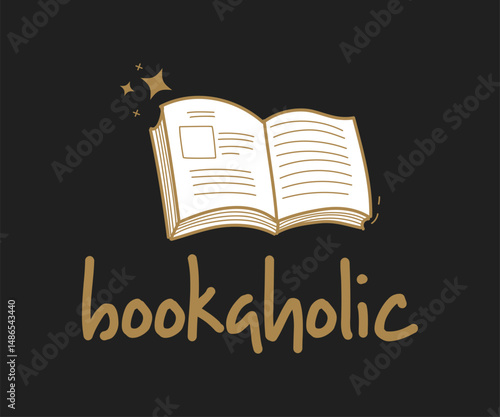 Book a holik, Trendy and fun book lover t shirt design featuring reading quotes and stylish graphics for bibliophiles and bookworms