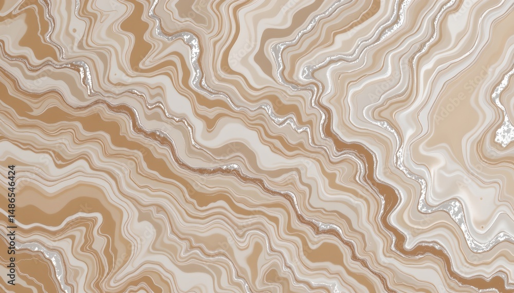 Fototapeta premium Elegant Beige and Silver Marble Texture Background for Luxury Projects