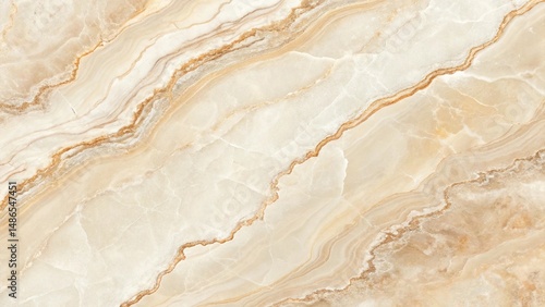 A close up of a beige marble surface with brown veins running diagonally across the entire frame created with generated ai