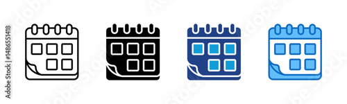 Monthly Plan - Multi Style - calendar with four rows, suitable for visualizing monthly planning or time blocks
