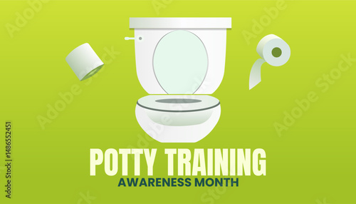 Little Steps, Big Wins, Potty Training Awareness Month, background template. Holiday concept. use to background, banner, 