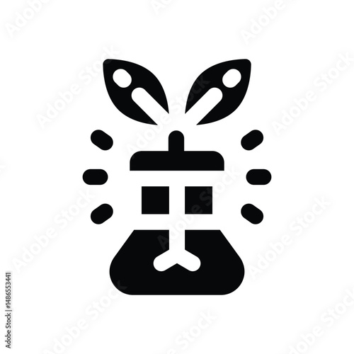 biology glyph icon. Strong and solid vector icon for websites, mobile interfaces, presentations, and visual branding. High quality and easy to edit.