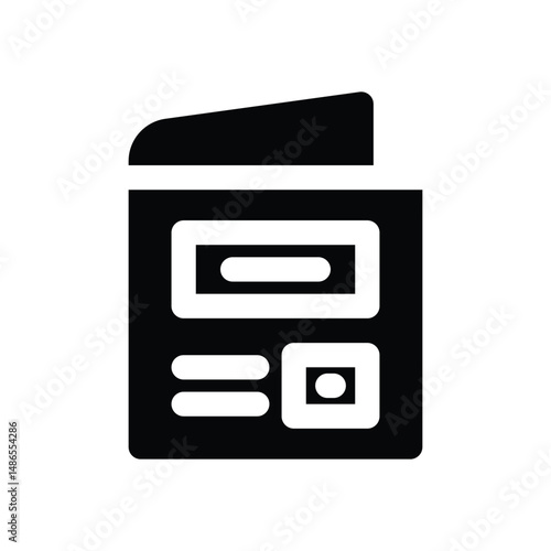 brochure glyph icon. Strong and solid vector icon for websites, mobile interfaces, presentations, and visual branding. High quality and easy to edit. Free Download brochure glyph icon. Strong and solid vector icon for websites, mobile interfaces, presentations, and visual branding. High quality and easy to edit. - GFXLoad